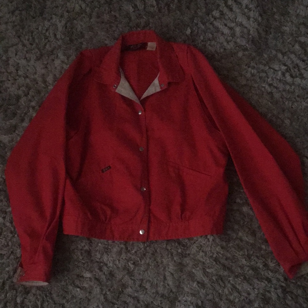 OUI red denim jacket